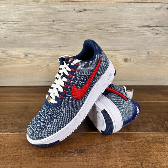 Nike AF1 Ultra Flyknit Low Robert Kraft Mens Size 9 Wolf Grey White FV4079 012 - Picture 1 of 9